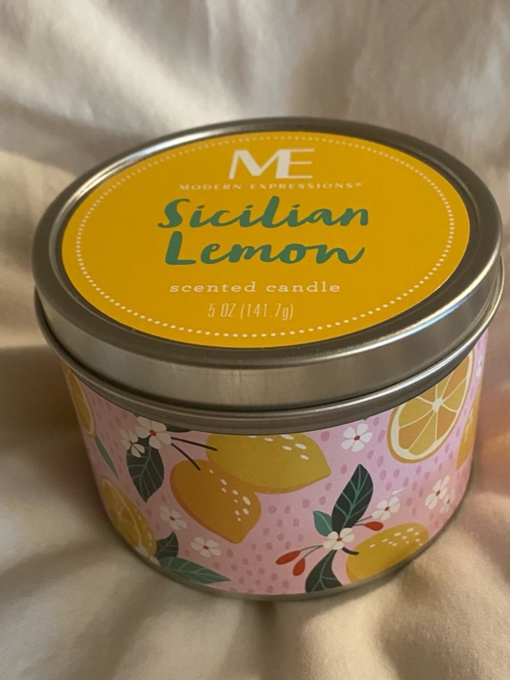 Modern Expressions Sicilian Lemon Soy Wax Candle 5 oz Tin